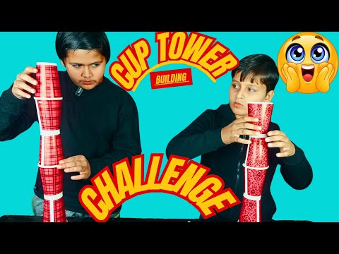 Cup Tower Game | part 4  | Fun Challenge | Best Indoor Games for Kids  | cup games for kids