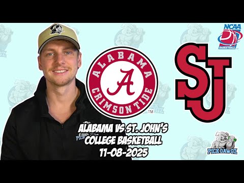 Alabama vs St. John's 11/8/25 Free College Basketball Picks and Predictions | NCAAB Pick