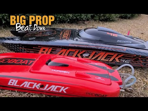 Blackjack 42 Poping Wheelies with Giant Prop - RC Boat Bash