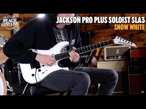 Jackson Pro Plus Series Soloist SLA3 - Ebony - Snow White image 11