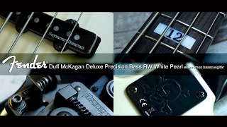 Video thumbnail for Fender Duff McKagan Deluxe Precision Bass RW White Pearl elektromos basszusgitár by HangszerPláza