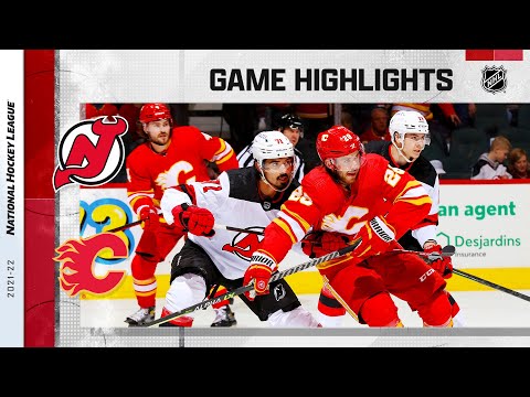 Devils @ Flames 3/16 | NHL Highlights 2022