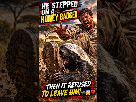 He Stepped on a Honey Badger… Then It Refused to Leave Him! 🦡😱❤️