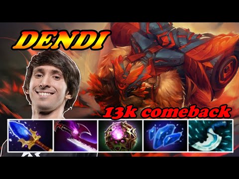 Dendi trying out Miracle style Earthshaker mid hard comeback | 7.33d Immortal Best Ranked Gameplay