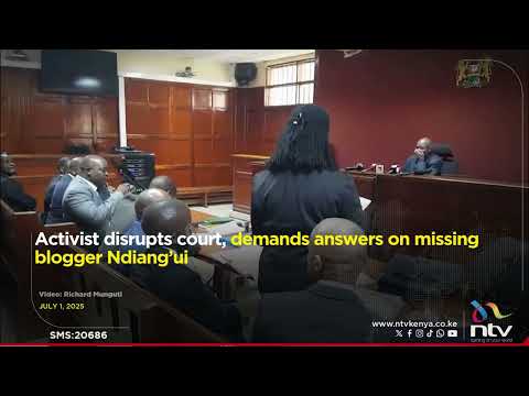 Activist disrupts court, demands answers on missing blogger Ndiang’ui