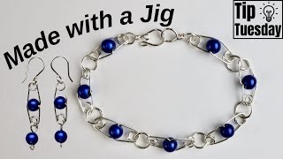 Beaded Chain Links Made with a Jig! Bracelet Tutorial - Tip Tuesday