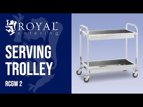 video - Factory second Serving Trolley - 2 Container Trays - up to 320 kg