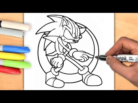 How to draw Darkspine Sonic | Coloring | Easy tutorial