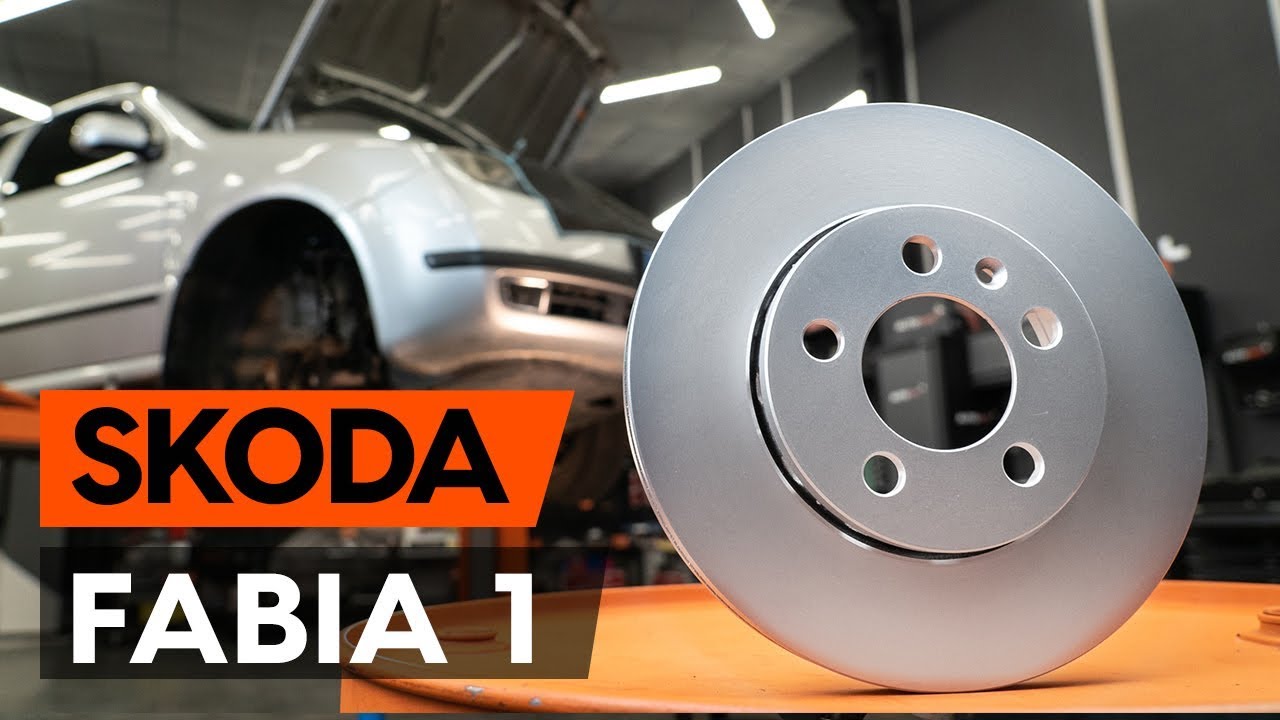 Como mudar discos de travão da parte dianteira em Skoda Fabia 6Y5 - guia de substituição