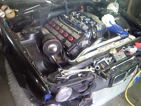 BMW M5 Turbo Second startup with coolant