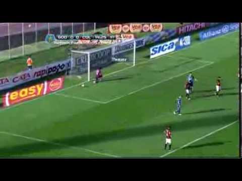 Cabezazo de Castellani. Godoy Cruz 0 - Colón 0. Fecha 6. Torneo Inicial 2013. Fútbol Para Todos