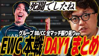 【スト6】EWC本戦DAY1まとめ！グループBB・CC全試合を振り返る！SF6/SFL/SFリーグ/eスポーツワールドカップ/さはら/ときど/重松/ヤマグチ/ひぐち/もけ/ひなお