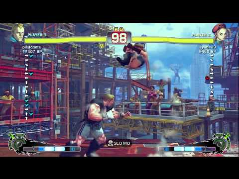 pikagoma [Abel] vs ayane09 [Cammy] SSF4 Japanese Online Ranked Matches - TRUE-HD