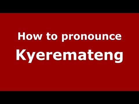 How to pronounce Kyeremateng (Germany/German) - PronounceNames.com