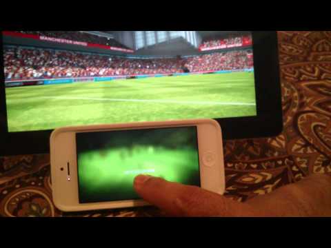 Using iPhone to Control Fifa 13 playing on iPad