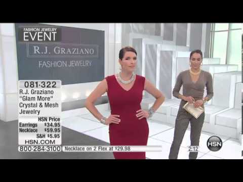 R.J. Graziano "Glam More" Mesh, Crystal and Pyramid Stud...