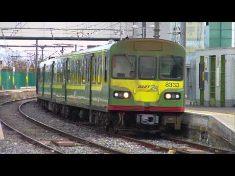 Dart train number 8333 arriving at Howth Junction station