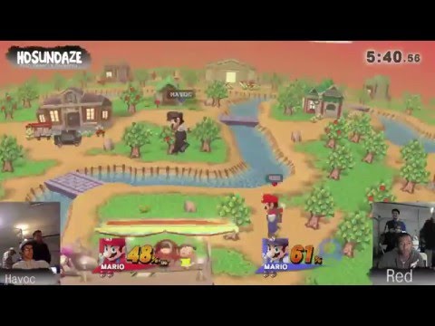 Red [Mario] vs Havoc [Mario] HD Saturdaze Vol 1 Smash 4 Wii u