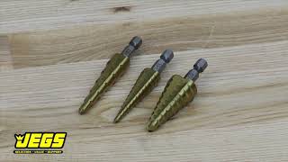 Step Drill Bit Set 3-Piece - video thumbnail 4