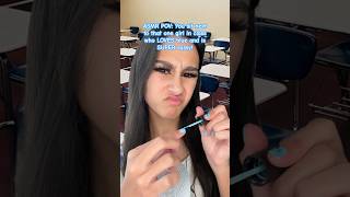 ASMR POV: Girl in class what LOVES blue and is SUPER sassy! #asmrsounds #asmr #asmrtriggers #shorts