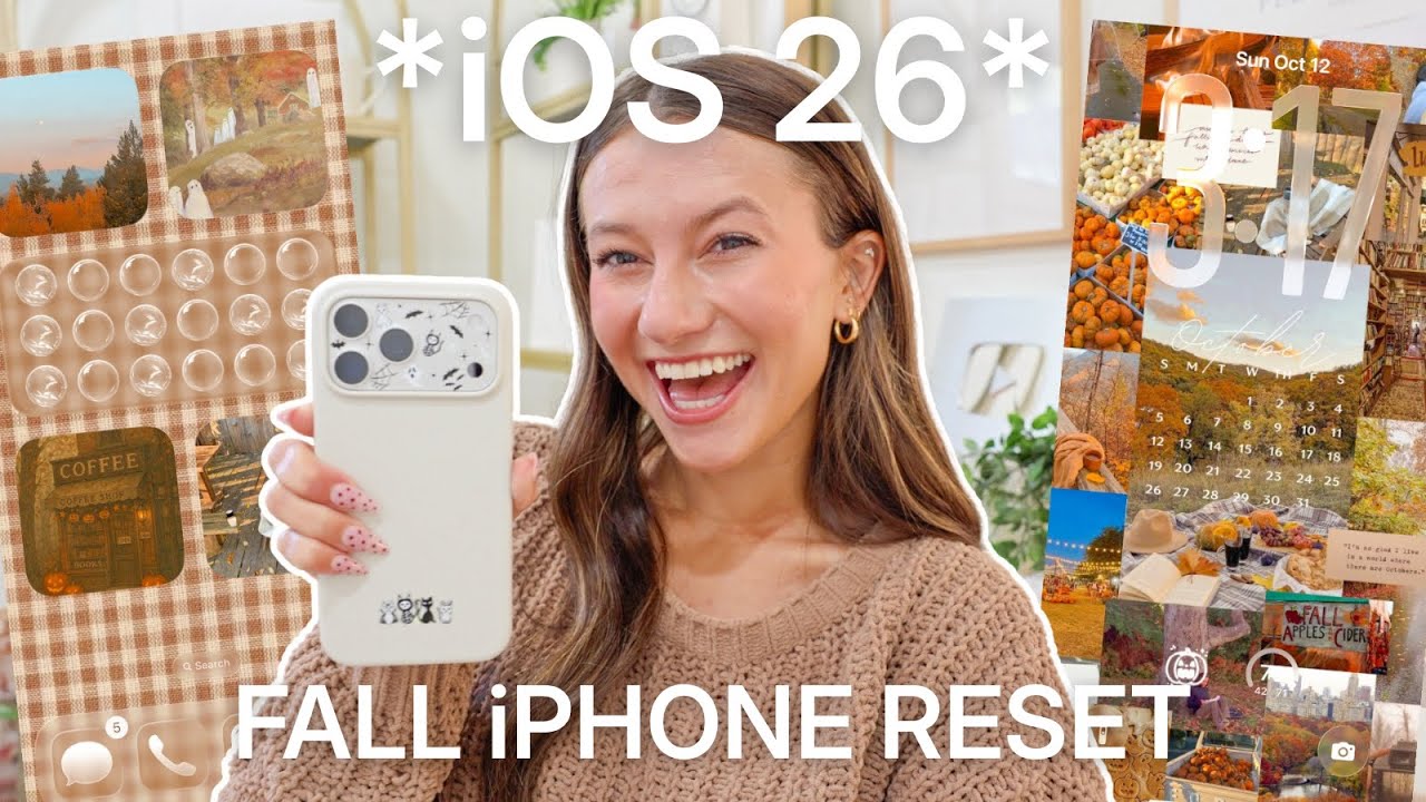 how to customize your iphone to be AESTHETIC for october!!🍂 *cozy & pinterest inspired*