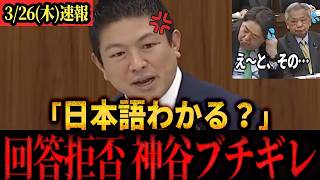【速報】「マヌケな制度変えろ！！」参政党・神谷代表が再エネ・メガソーラー問題を激詰め！#参政党 #神谷宗幣 #国会
