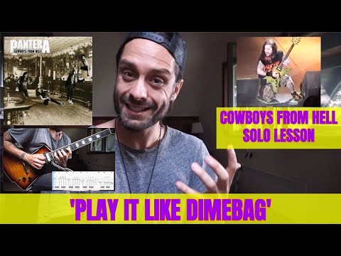'PLAY IT LIKE DIMEBAG' #18 PANTERA COWBOYS FROM HELL SOLO | LESSON PART (level: 9/10)
