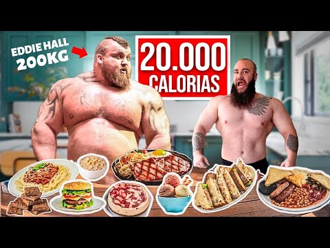 Sobrevivendo a DIETA de 20.000 CALORIAS do Strongman de 200kg!! (Eddie Hall)