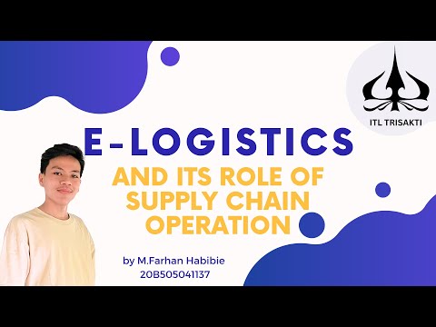 E-LOGISTICS in SUPPLY CHAIN OPERATIONS