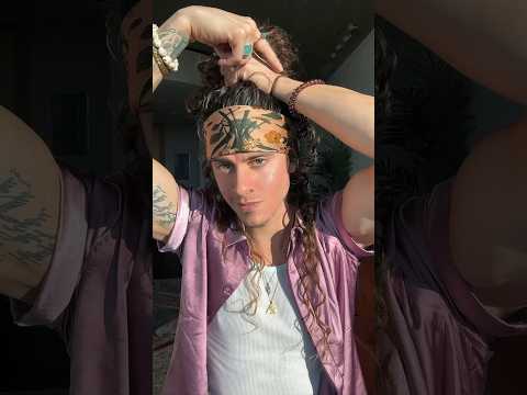 Styling my head wrap for long hair #hairstyles #style #hair #tutorial