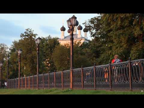 Embankment of the Volga River. Uglich. Ancient Russian city. Russia.
