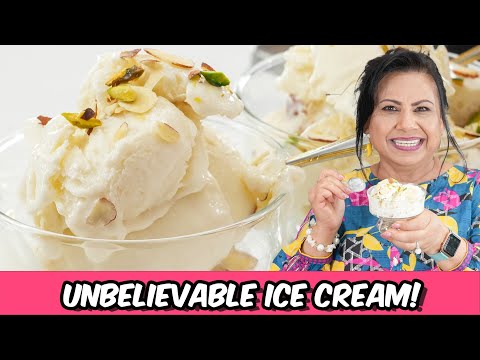 No Cream! No Condensed Milk! No Milk Powder! Healthy Creamy Ice Cream Recipe in Urdu Hindi - RKK