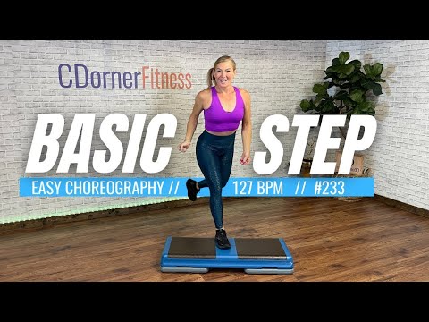 EASY BASIC STEP AEROBICS // 40 Minute Step class // #233 // 127 BPM