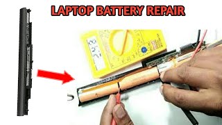 HP laptop battery repair|| 18650 Li  ion battery replacement|| laptop battery change DC 12 volts ||