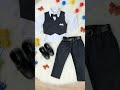 Conjunto Social Camisa Branca e Colete Calça Gravata Preto - Preto