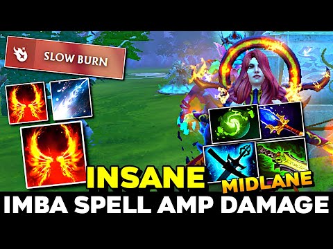 Lina Slow Burn Imba Spell Amp DAMAGE Totally Destroyed Insane Midlane - Dota 2 Pro Ranked Gameplay