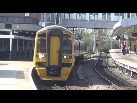 TfW 158834 + 158831 departs Wolverhampton for Birmingham International - 20/4/19