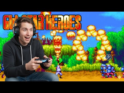 Gunstar Heroes - Sega MegaDrive - PAL Gameplay - Full Game Longplay - Complete All Stages