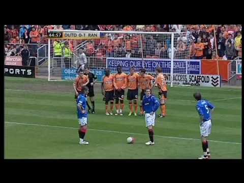 Pedro Mendes scores against Dundee Utd