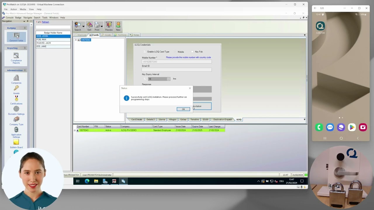 Honeywell Pro-Watch® iLOQ integration