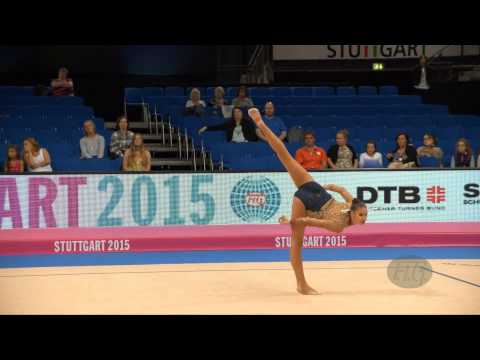 Monija CEBASEK (SLO) 2015 Rhythmic World WCHP Stuttgart - Qualifications Clubs