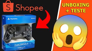 CONTROLE de PS4 da SHOPEE (CONTROLE DE PS4 Para PC) - UNBOXING + TESTE