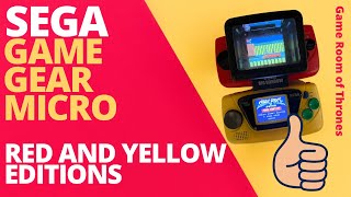 Quick Look - Sega Game Gear Micro Yellow and Red Editions #sega #gamegear #micro #gameroomofthrones 
