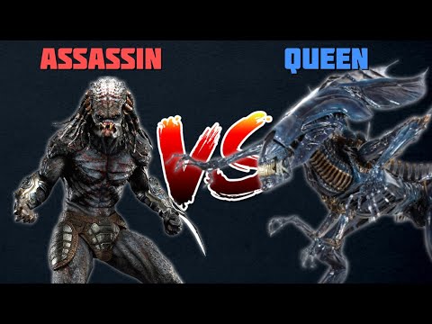 Assassin Predator VS Alien Queen FIGHT - YAUTJA XENOMORPH - WHO WINS!?