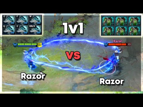 6x Shiva's Guard Razor vs 6x Assault Cuirass Razor | Dota 2 1v1 Level 30 | Who Will Beat?