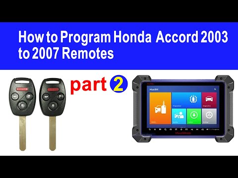How To program 2003 To 2007 Honda Accord Transponder Remote Chip Key