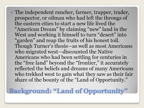 5.6 Frederick Jackson Turner’s “Frontier,” the Myth of the American West...