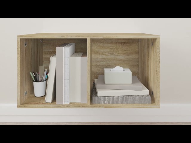 Video Teaser für 805474 vidaXL Wall mounted TV Cabinet Sonoma Oak 37x37x72 cm Engineered Wood