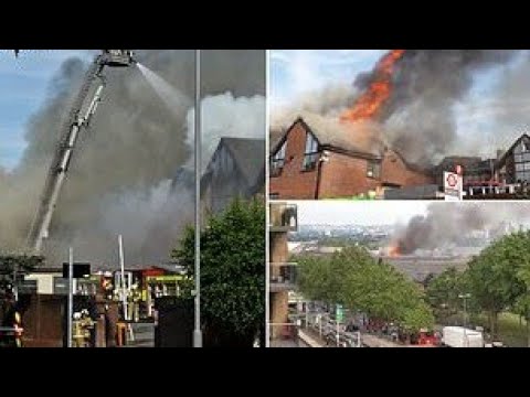 Firefighters battle huge fire at Walthamstow shopping centre