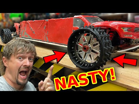 World's NASTIEST Tires on the Sausage RC Car @ 98mph